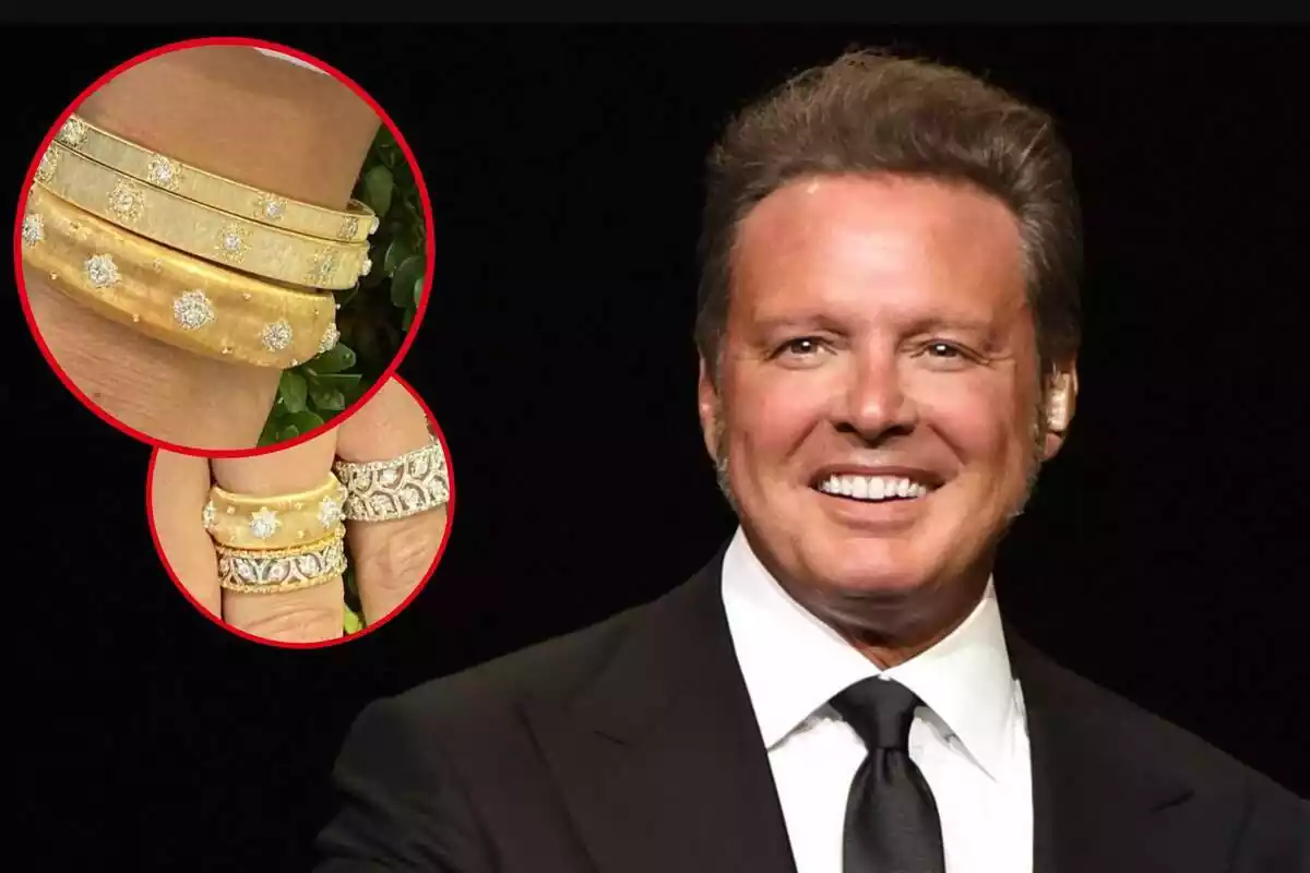 Muntatge de Luis Miguel amb unes imatges de les Joies de la marca Buccellati