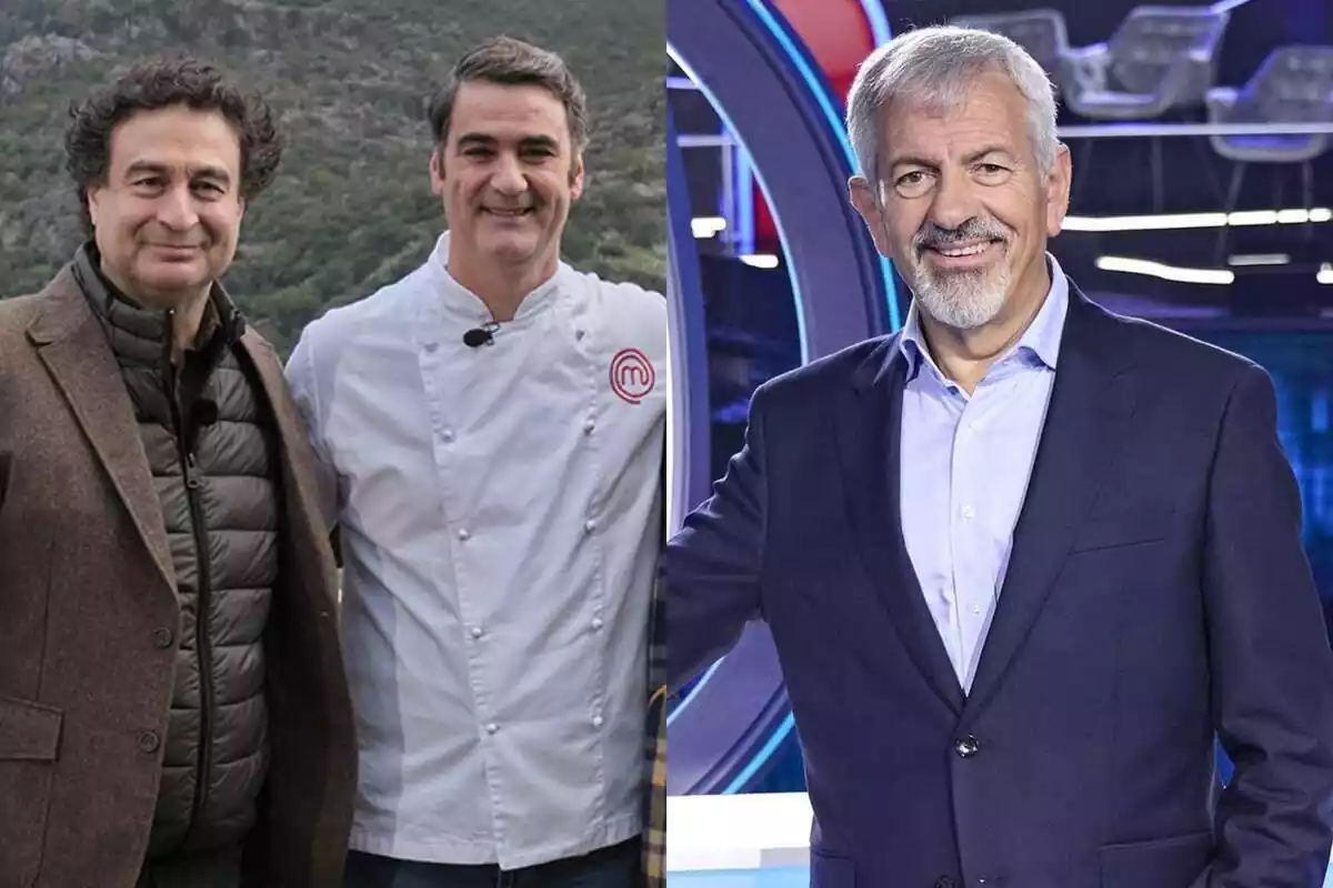 Montaje de Pepe Rodríguez y Jesulín de Ubrique en MasterChef con Carlos Sobera en Mental Masters