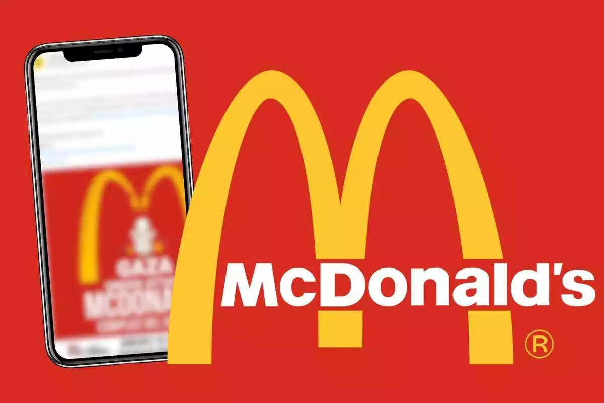 Muntatge del Logo de McDonalds i un tuit de la CUP