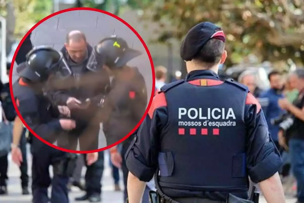 Muntatge de Mossos i un vídeo de la desokupació d´un pis a Barcelona