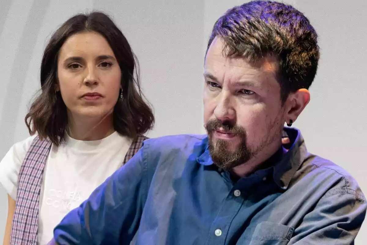 Muntatge de Pablo Iglesias i Irene Montero