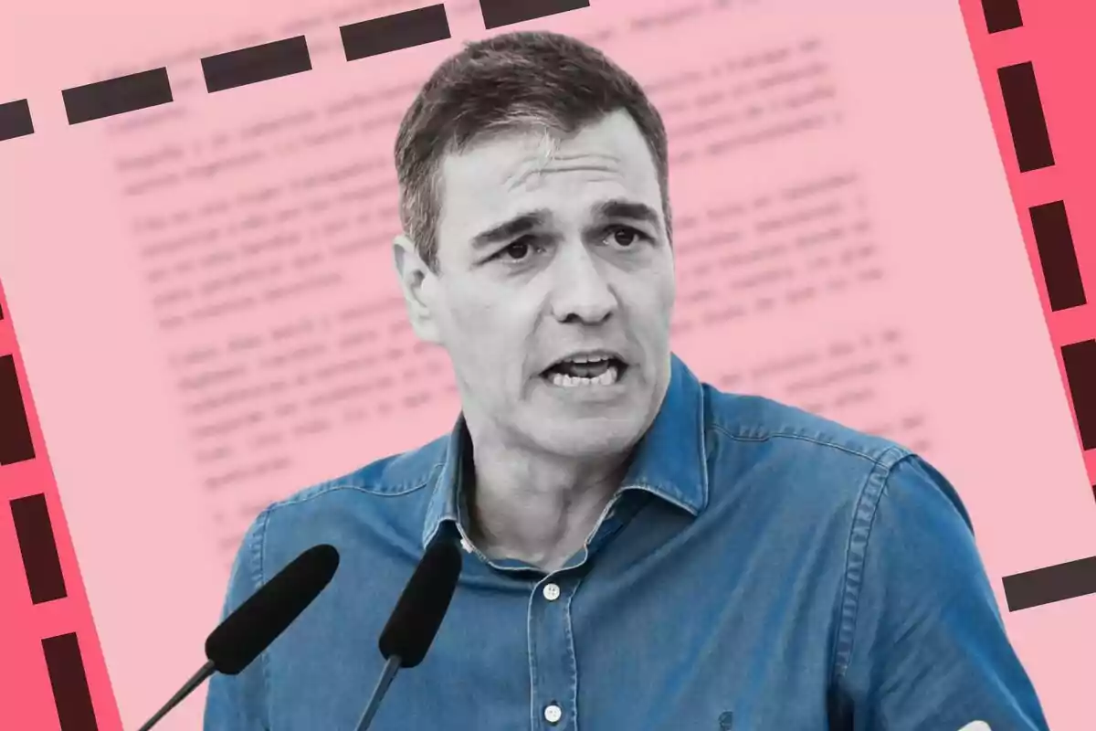 Muntatge de Pedro Sánchez i la seva darrera carta de fons