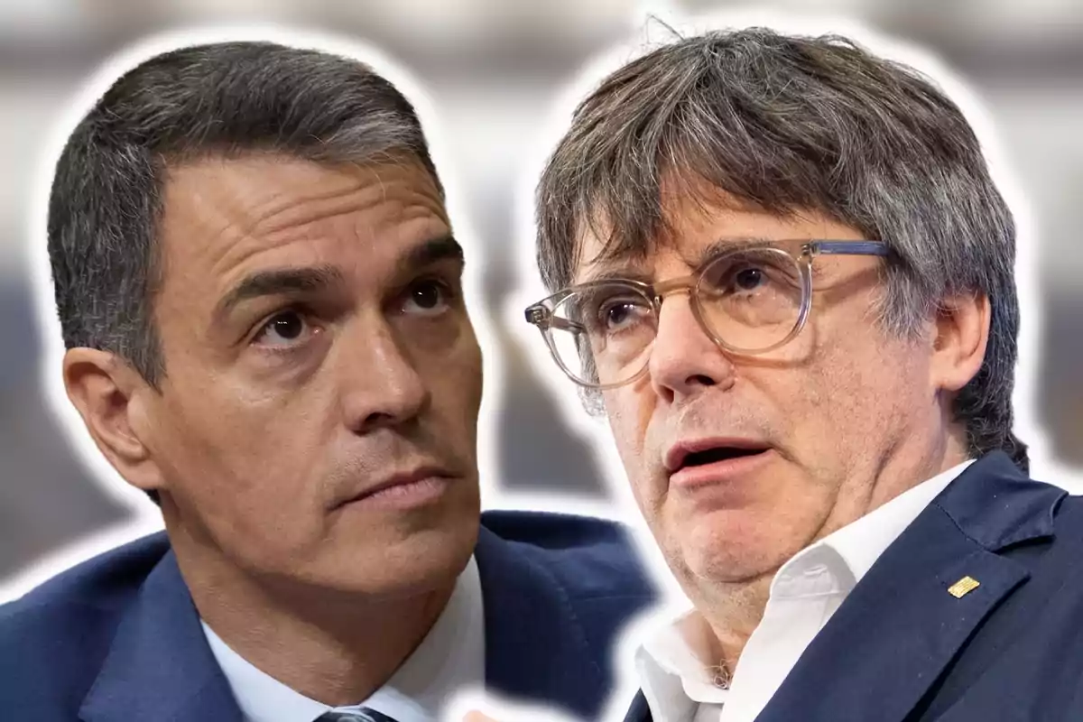 Muntatge de Pedro Sánchez i Carles Puigdemont