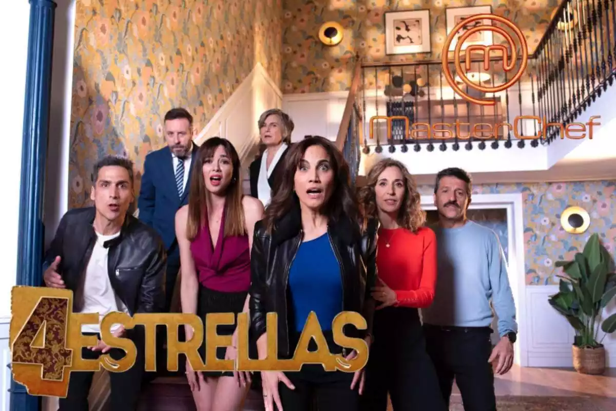 Muntatge amb els personatges de '4 estrellas', el logotip de la sèrie i el de 'MasterChef'