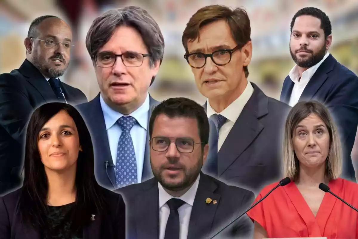 Muntatge de tots els caps de partit a Catalunya