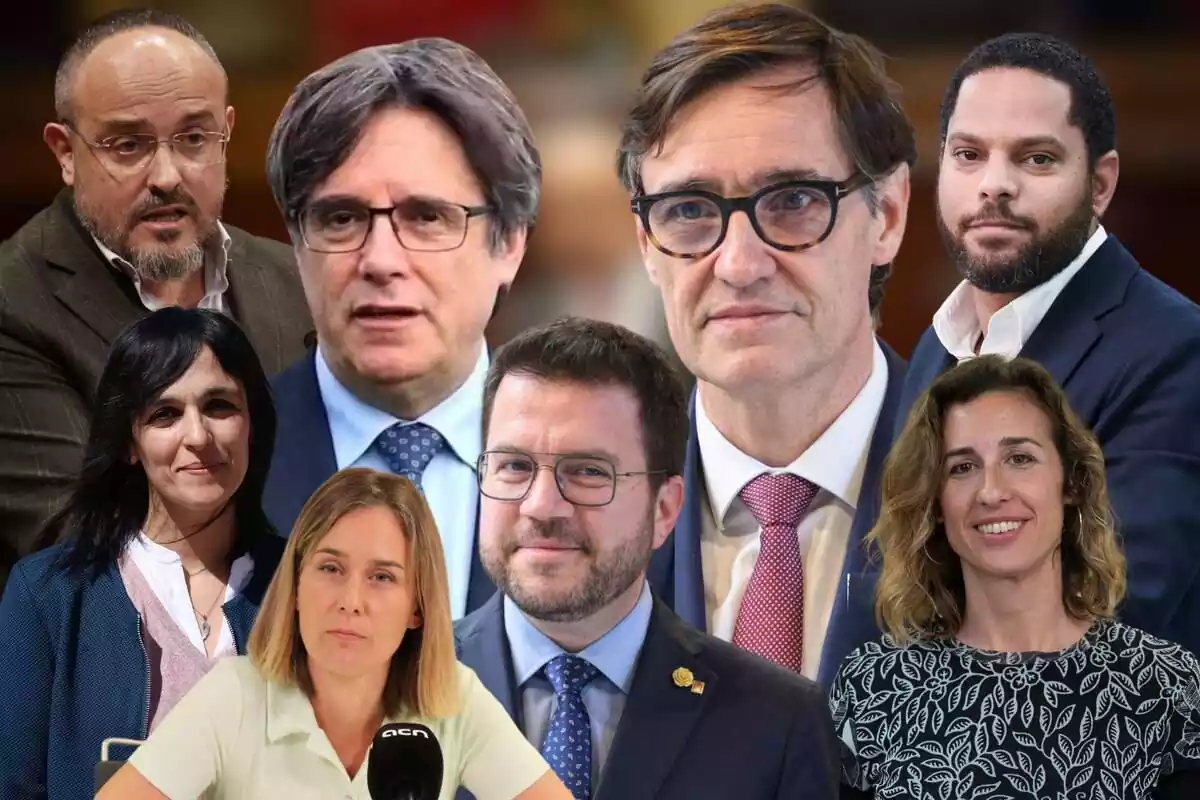 Muntatge de tots els caps de llistes que es presenten a les eleccions a Catalunya