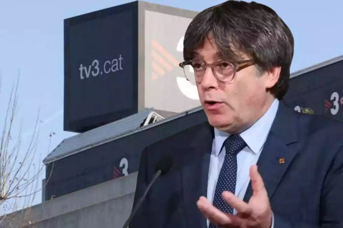 Muntatge de TV3 i Carles Puigdemont