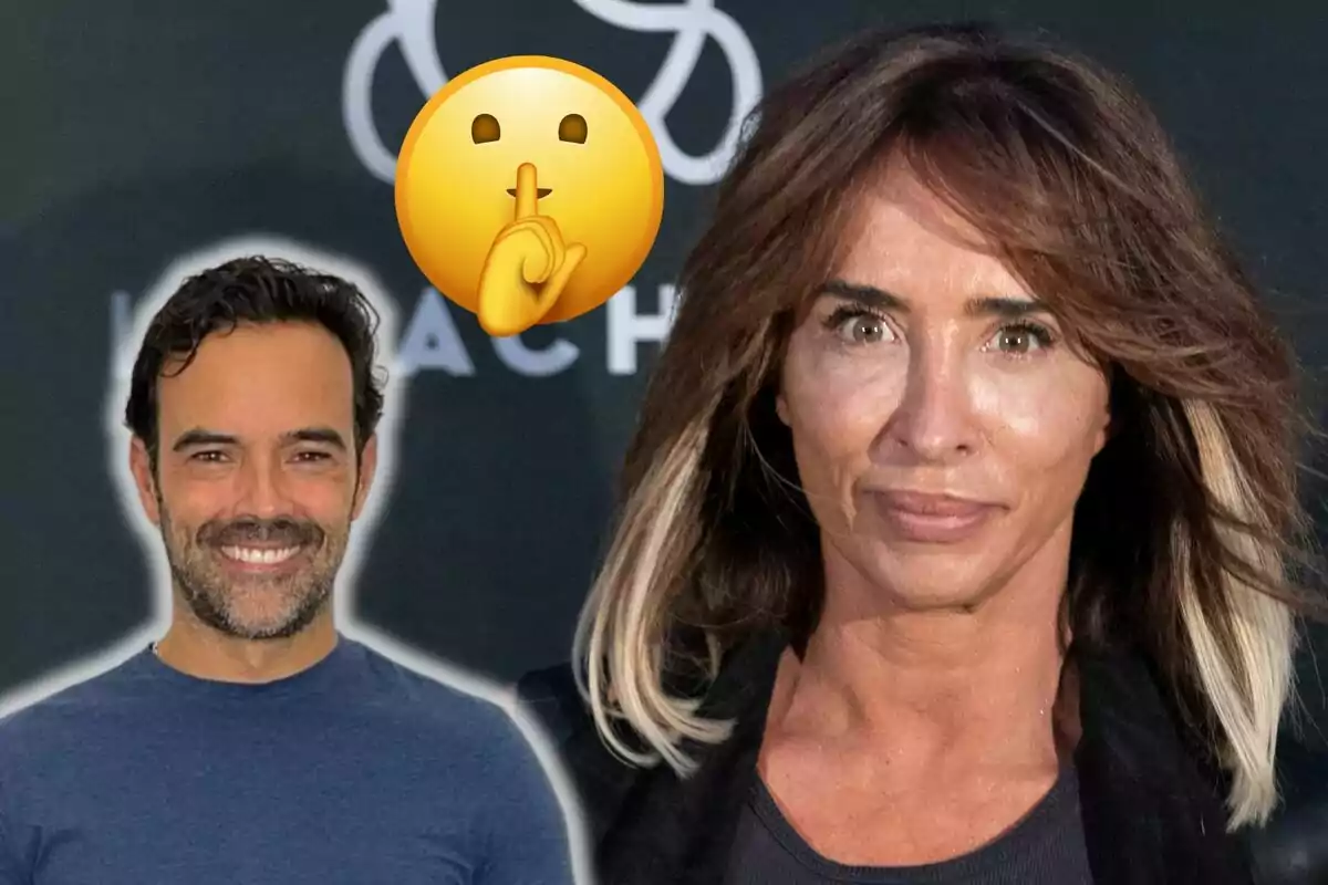 Ricardo Rodríguez i María Patiño posen davant un fons fosc amb un emoji de silenci sobre elles.