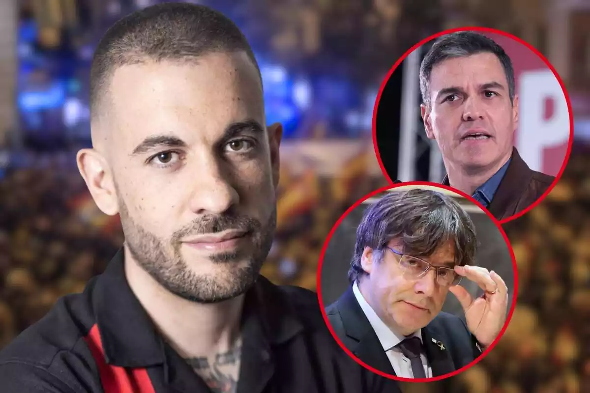 Muntatge de Roberto Vaquero amb Pedro Sánchez i Puigdemont