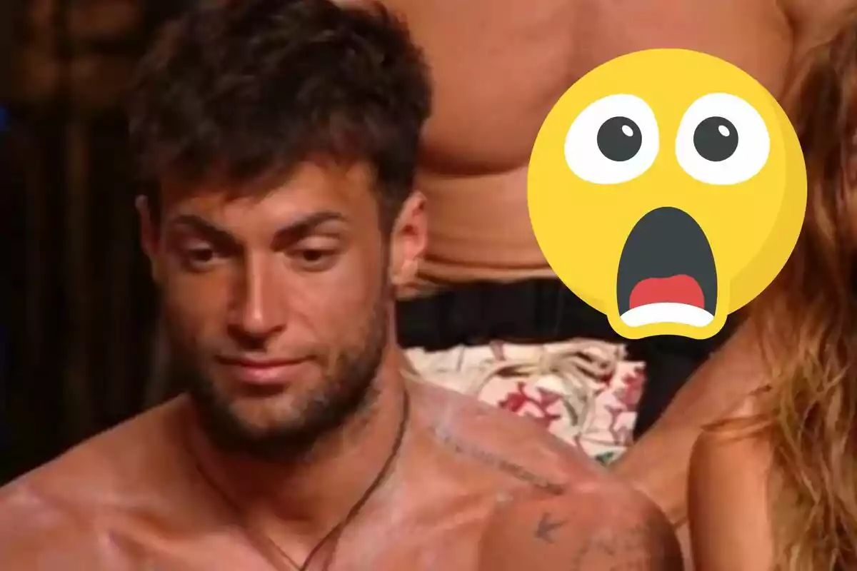 Montoya with a serious expression and a surprised emoji overlaid on the image.