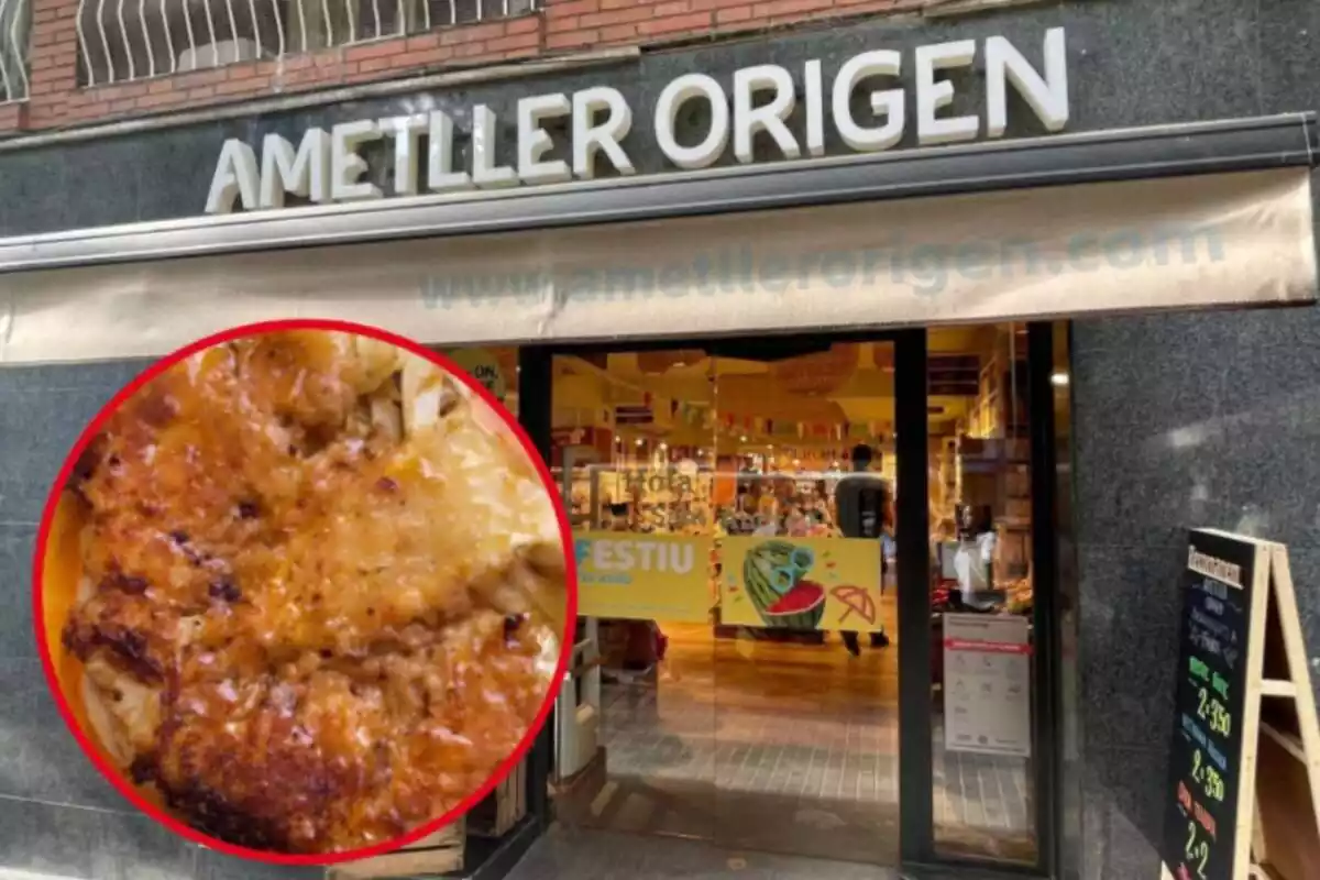 Muntatge d´una botiga Ametller Origen i un producte gratinat