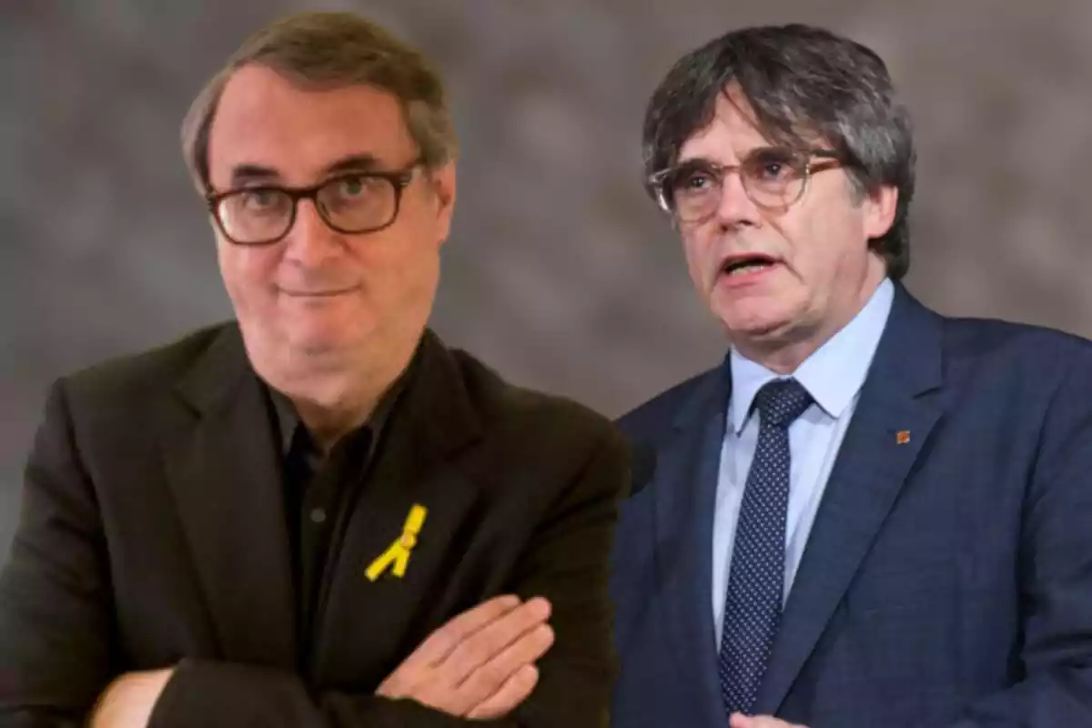 Muntatge de Vicent Partal i Carles Puigdemont