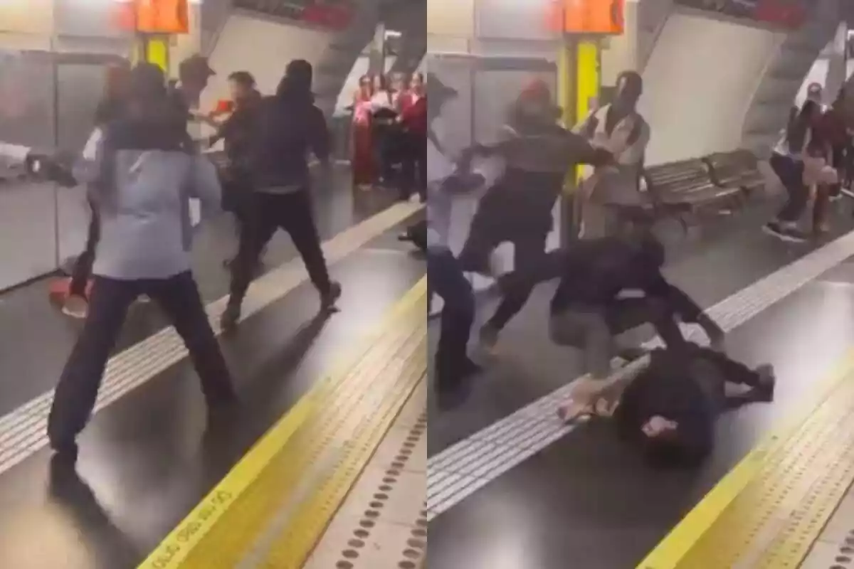Muntatge d´un vídeo d´una agressió al Metro de Barcelona