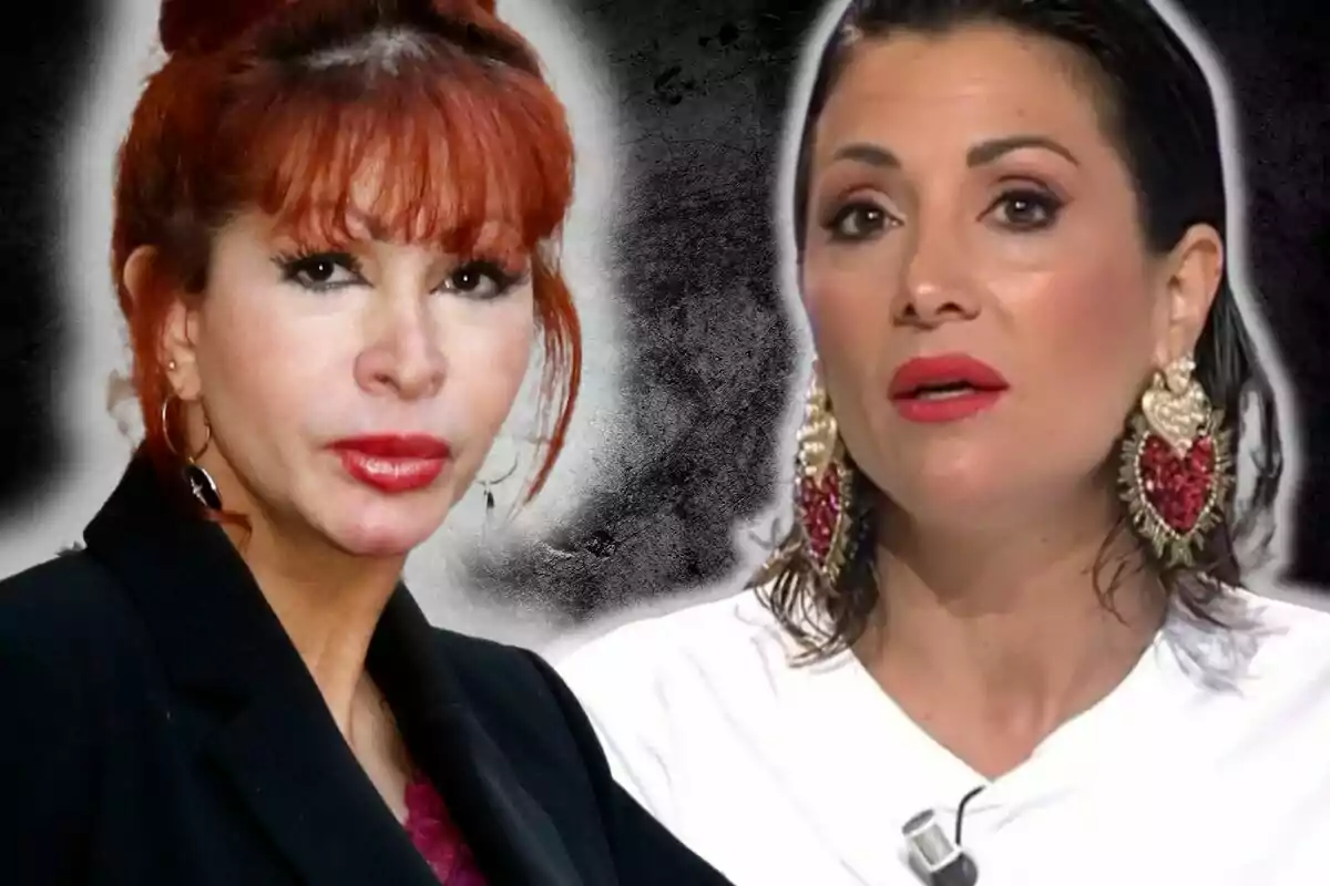 Yurena y Nagore Robles con expresiones serias en un fondo oscuro.