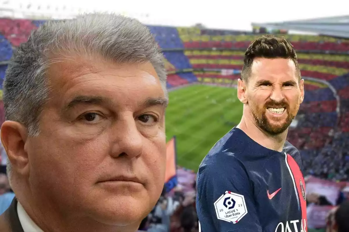 Muntatge amb la cara de Jan Laporta i Leo Messi