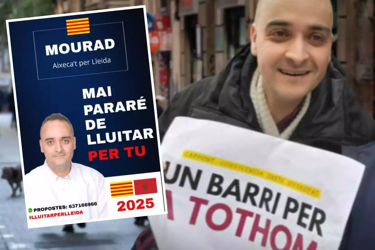 Moureu el Boudouhi, marroqui que presenta el seu partit per a les eleccions a Lleidad