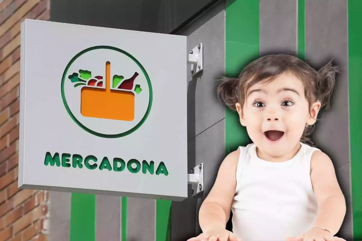 Niña sorprendida viendo Mercadona