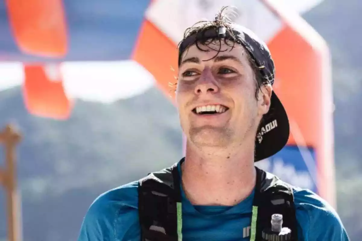 Imatge d'Esteban Olivero després d'acabar una cursa de trail