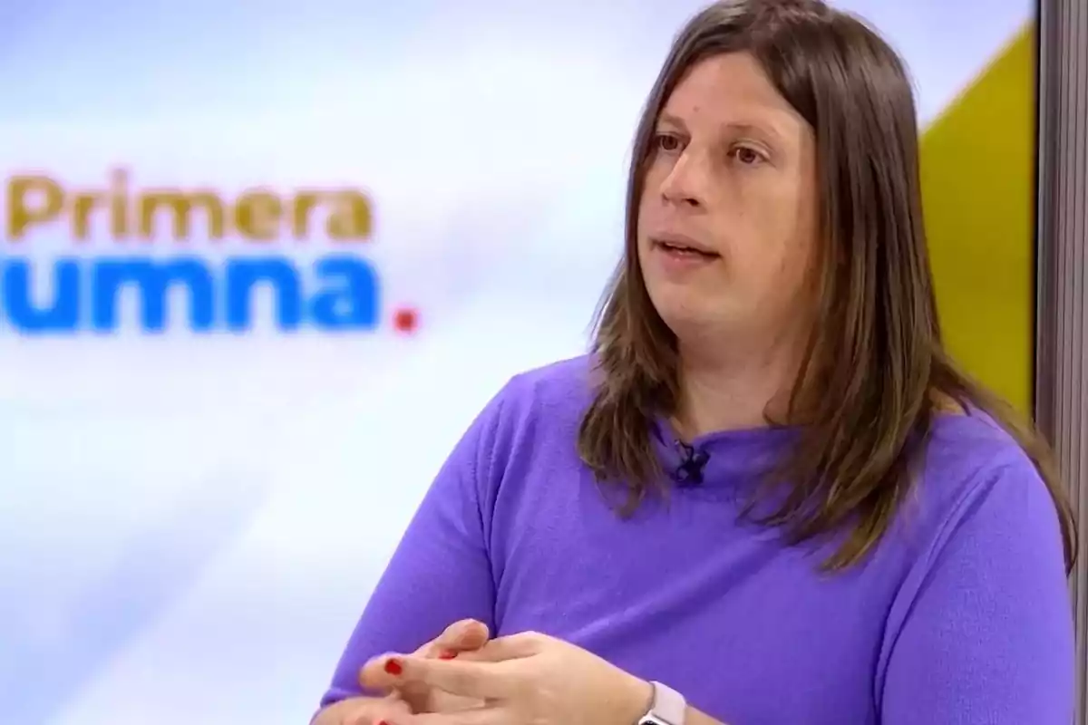 Imatge d'Ortesia Cabrera en un programa de televisió