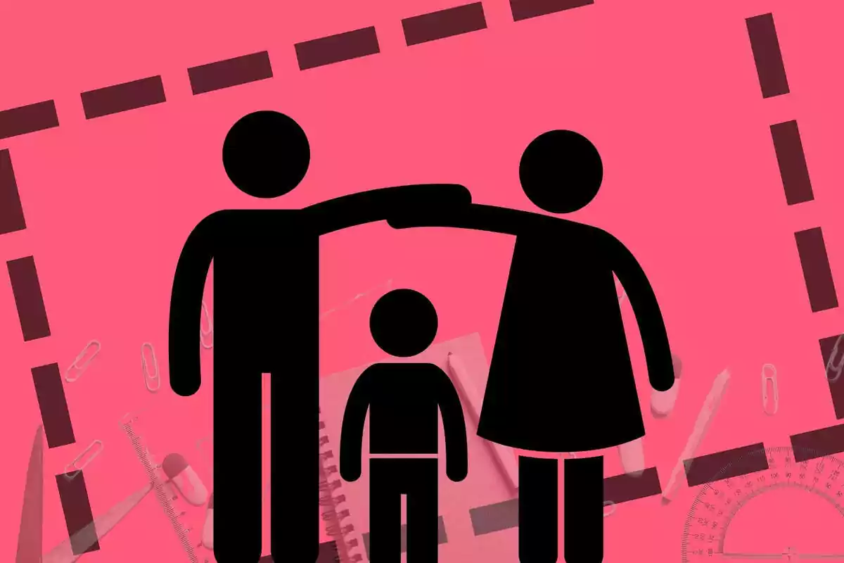 Imatge d'unes figures que presenten una família protegint el fill