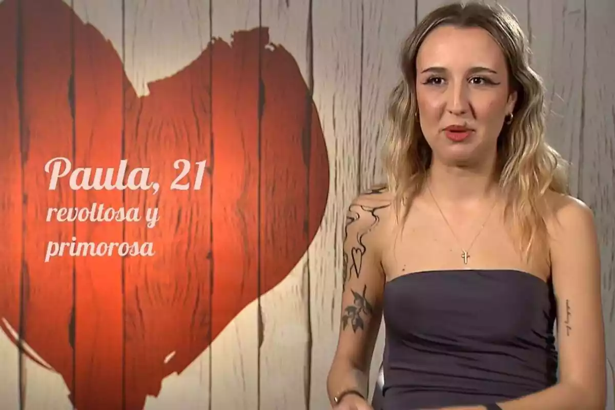 Captura de Paula en su cita de First Dates en Cuatro