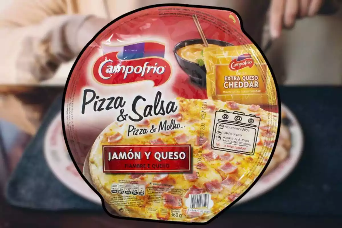 Pizza de pernil i formatge de Campofrío Pizza de pernil i formatge de Campofrío