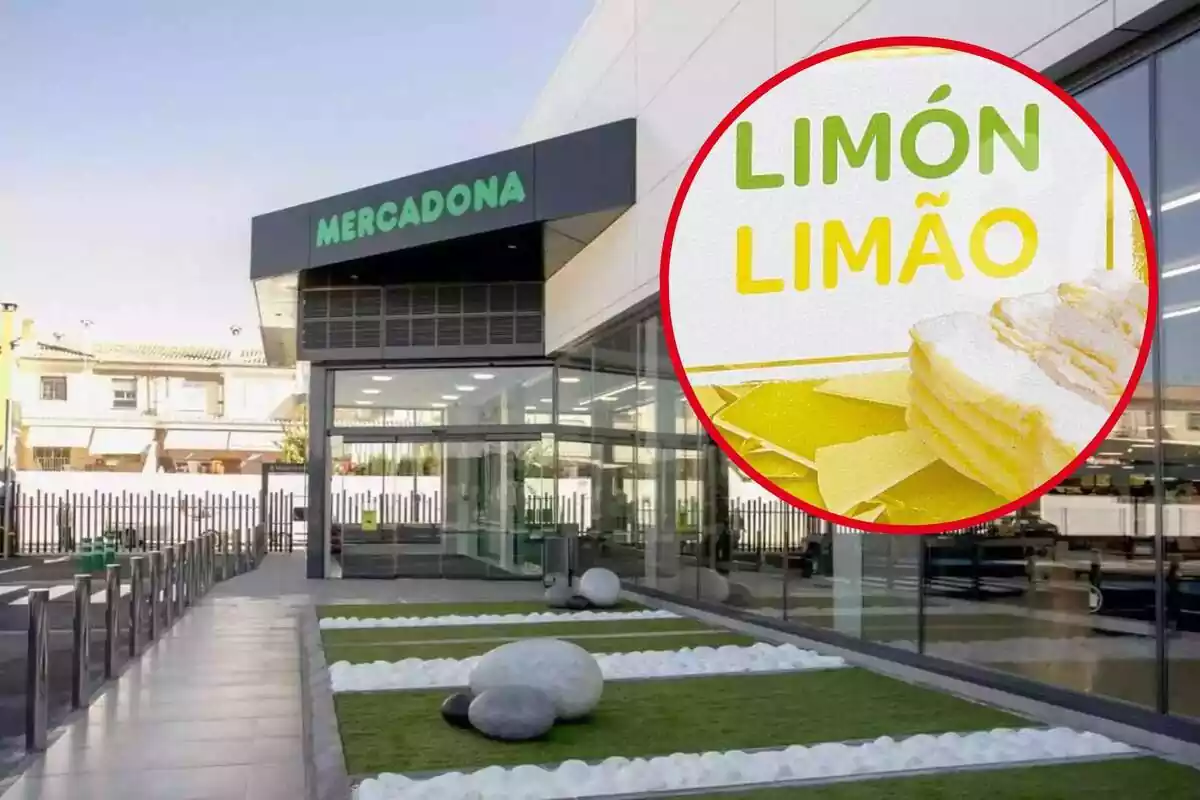 Botiga de Mercadona i un producte de llimona