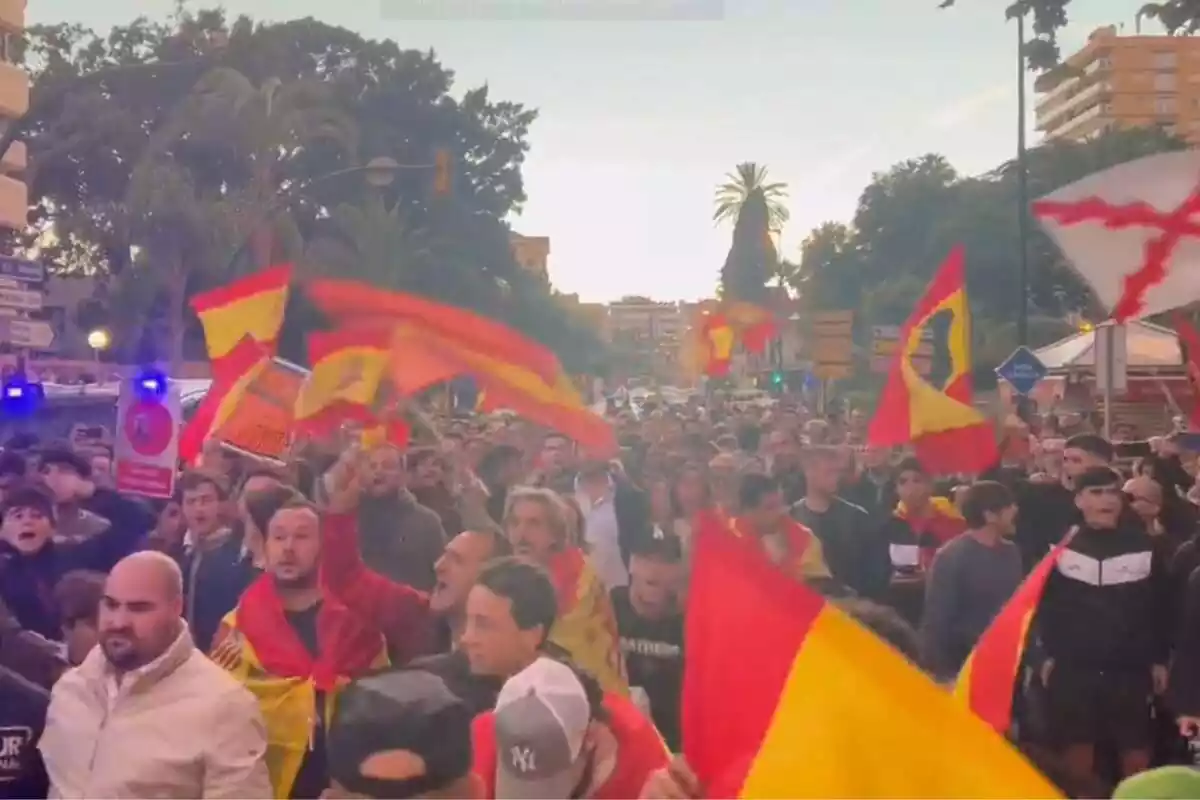 Imatge de les protestes a Màlaga contra Pedro Sánchez