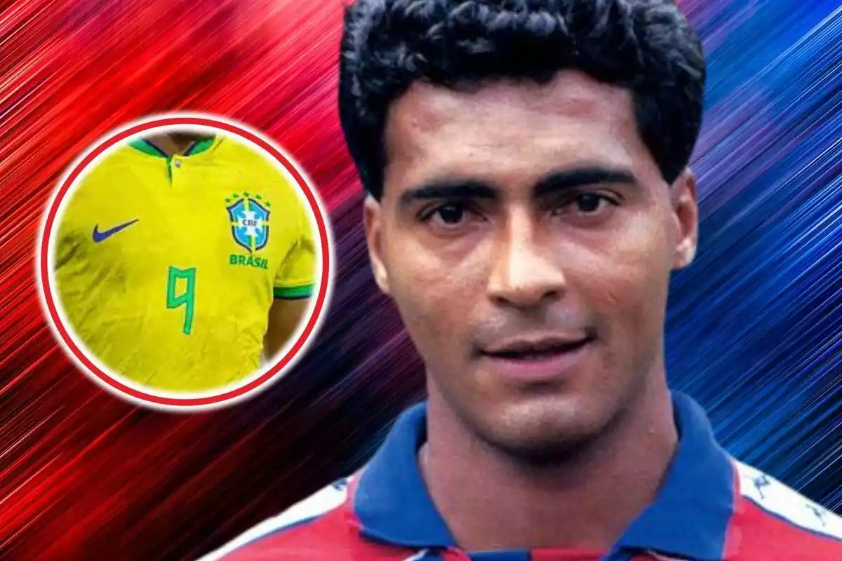 Romario en primer pla amb una imatge retallada de Vitor Roque