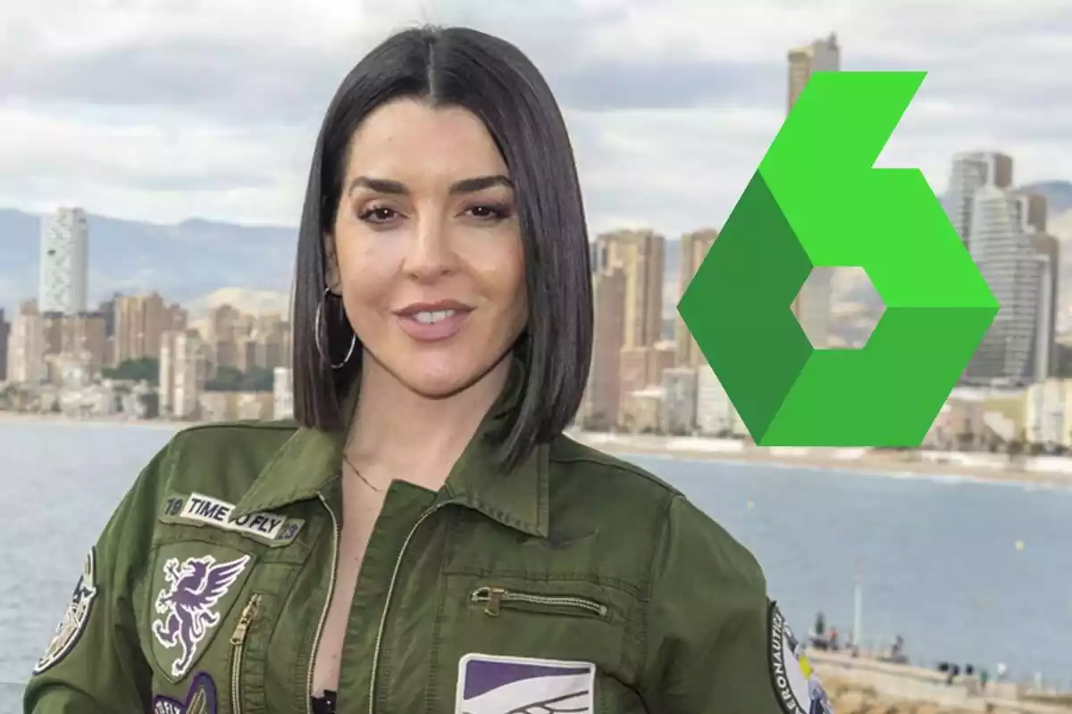 Montaje de Ruth Lorenzo en Benidorm con el logo de laSexta