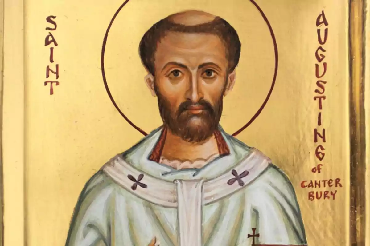 Imatge d'una icona religiosa que representa un sant amb halo i vestimenta clerical sobre un fons daurat.