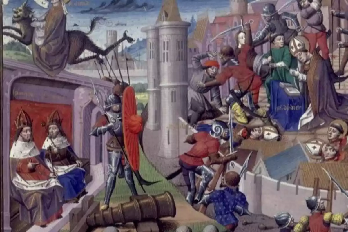 Imatge a color del martiri de Sant Desideri de Langres