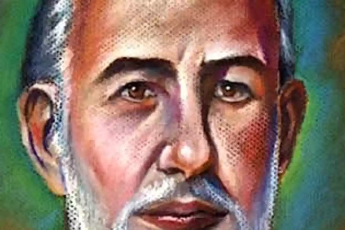 Retrat artístic d'un home amb barba i cabell canós sobre un fons verd. Retrat artístic d'un home amb barba i cabell canós sobre un fons verd.