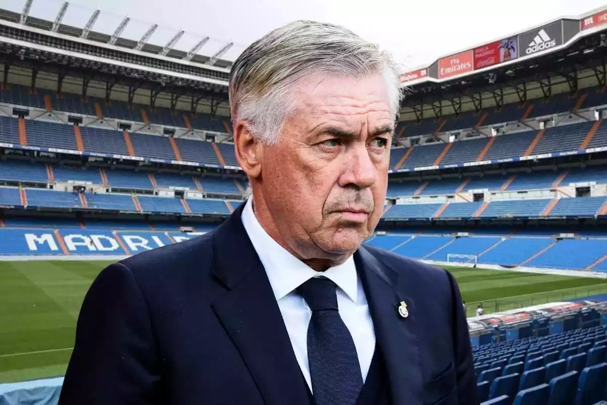 Muntatge de Carlo Ancelotti amb el Santiago Bernabéu