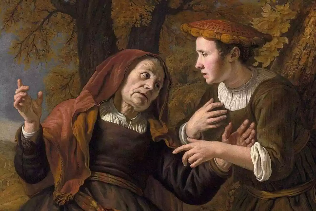 Quadre de Jan Victors (1653), on apareixen Noemí i Rut, de camí a Judá