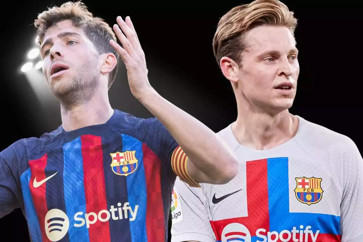 Muntatge de Sergi Roberto amb Frenkie de Jong