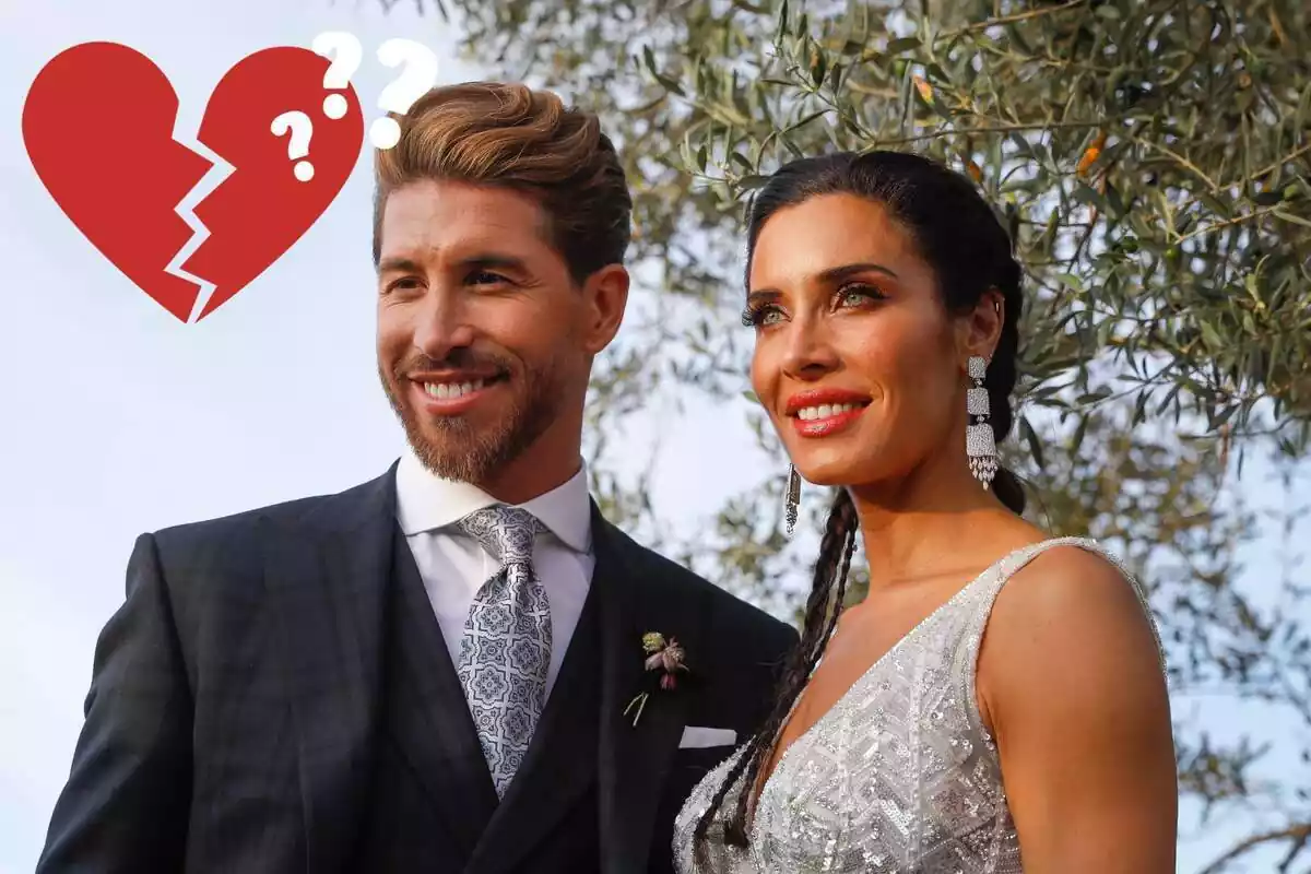 Muntatge de Sergio Ramos i Pilar Rubio el dia del casament, un cor trencat i interrogants