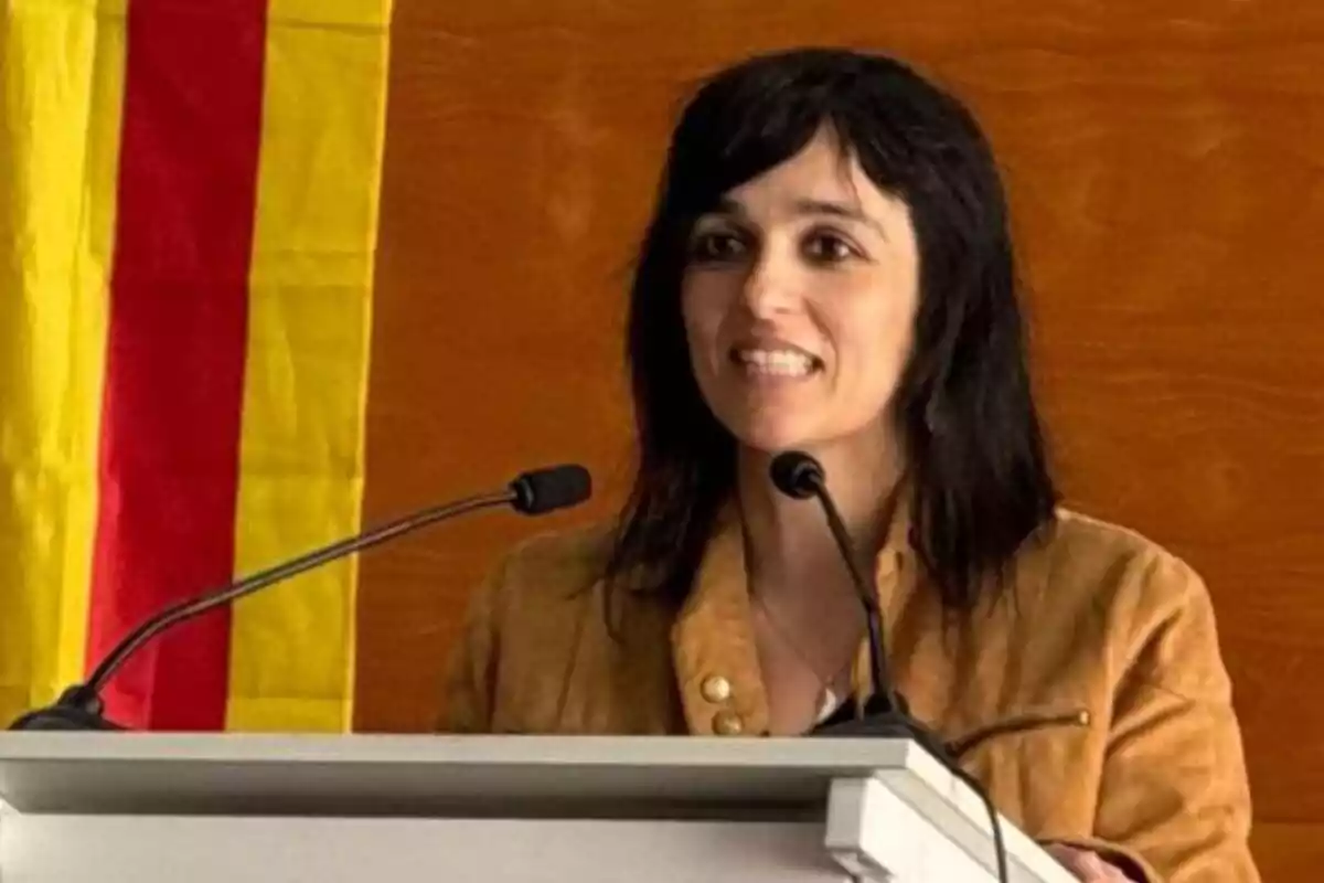 Sílvia Orriols al míting de Tarragona