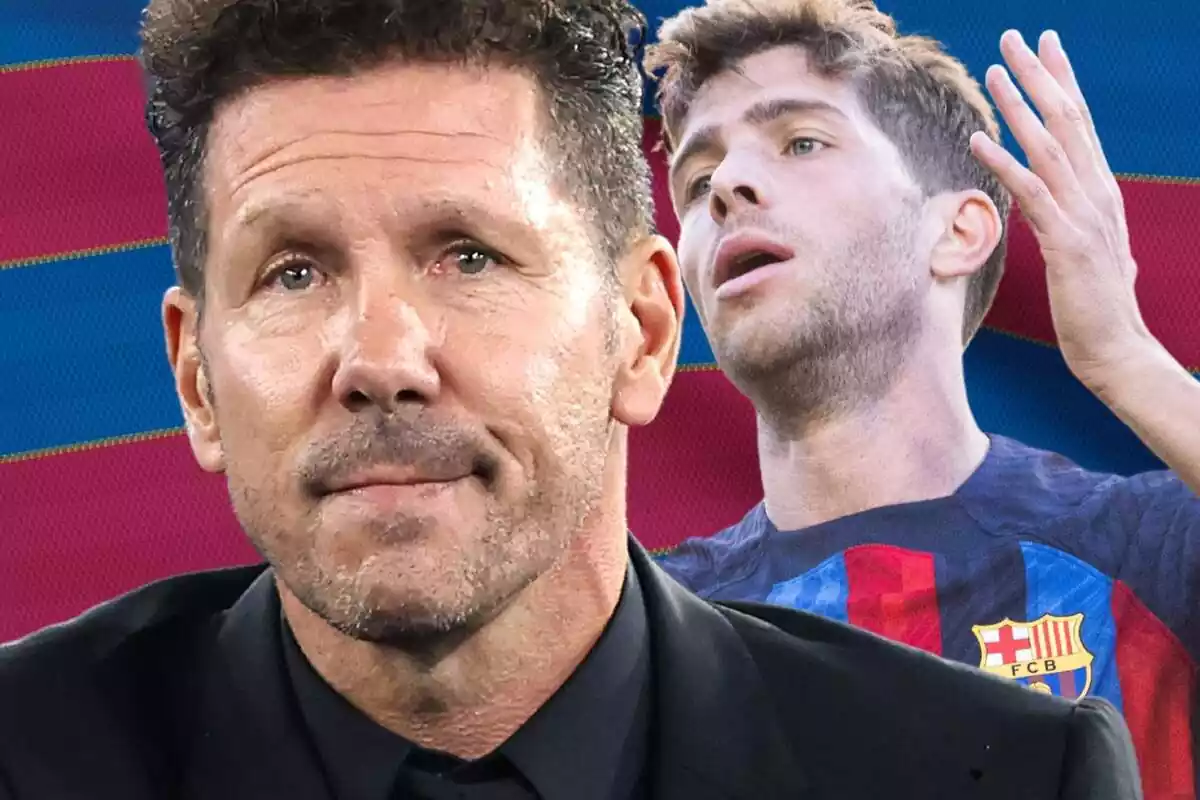 Simeone i Sergi Roberto es lamenten sobre un fons de color blaugrana