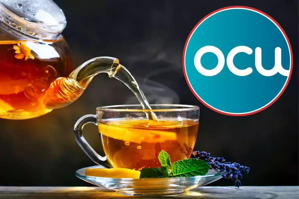 Una tassa de te i el logo de l'OCU