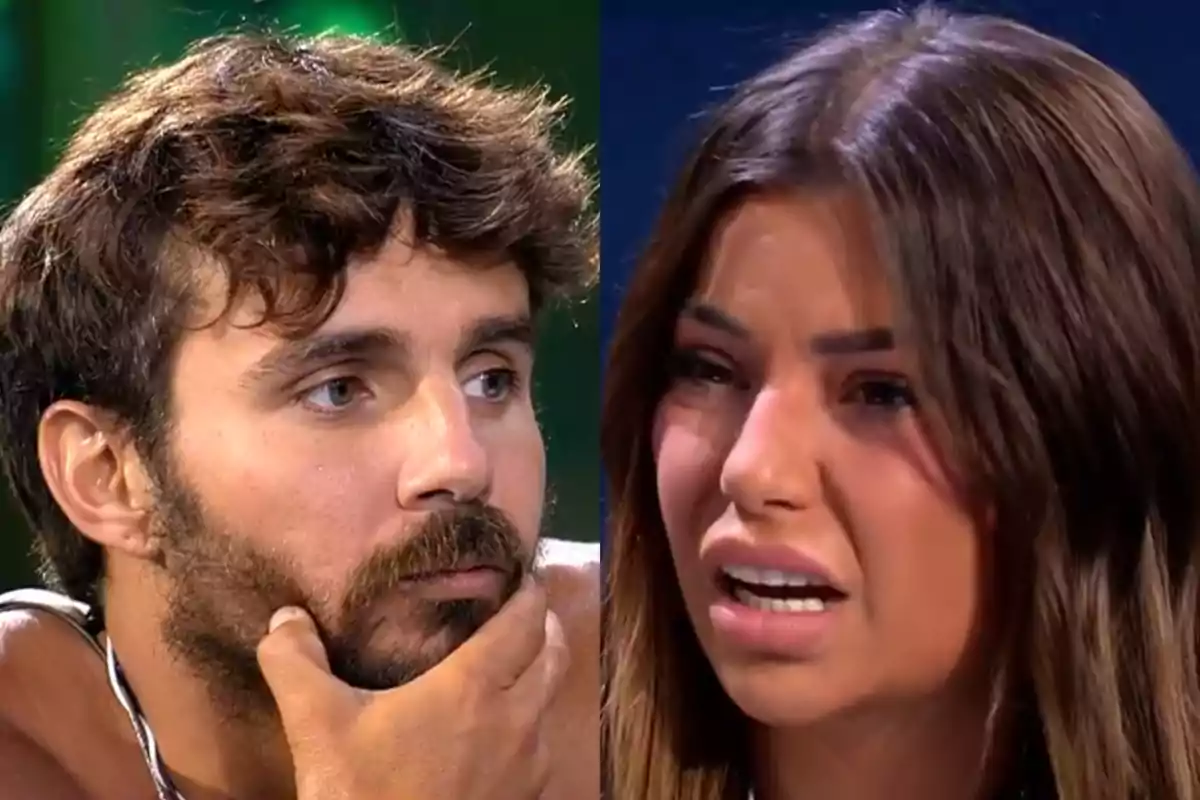 Manuel González i Gabriella al plató de 'Supervivientes'