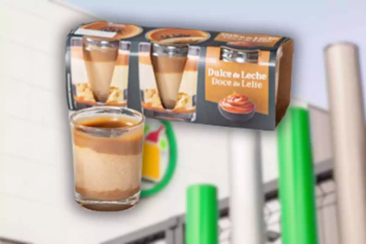 Mercadona dulce de lite cup with complete package