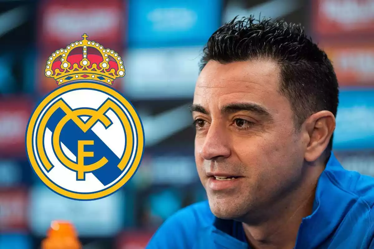 Muntatge escut Reial Madrid amb Xavi Hernandez