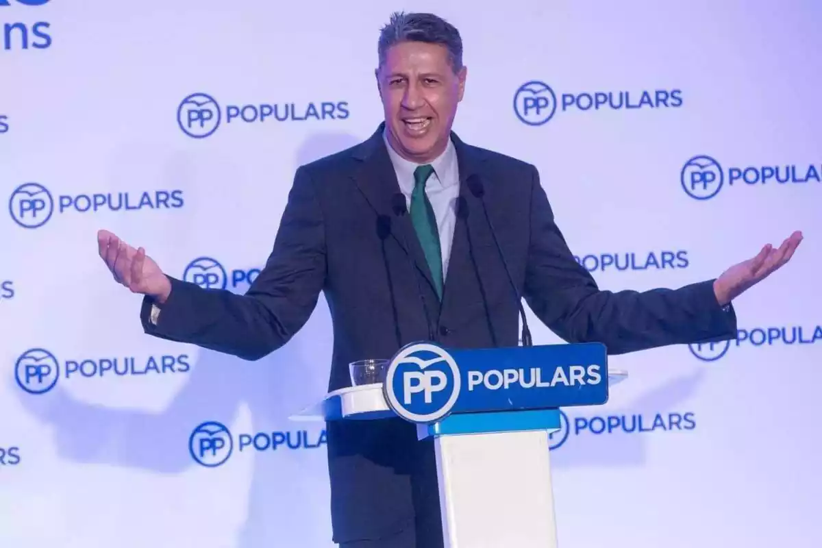 Xavier García Albiol, alcaldable de Badalona, parlant en un acte electoral del Partit Popular